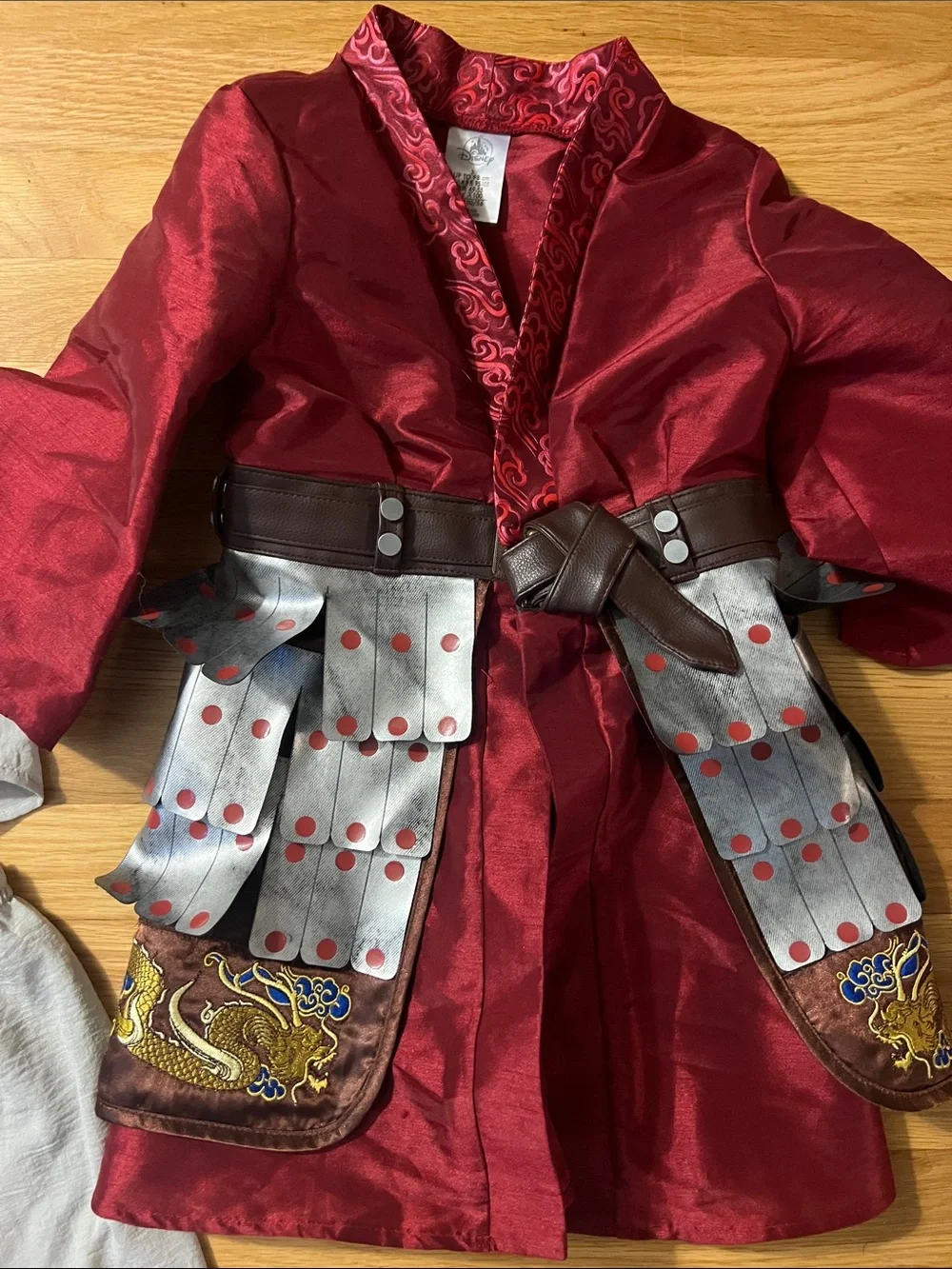 Disney Mulan Halloween Red & Light Gray Warrior Costume Set